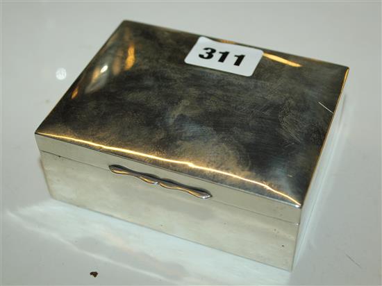 Silver cigarette box